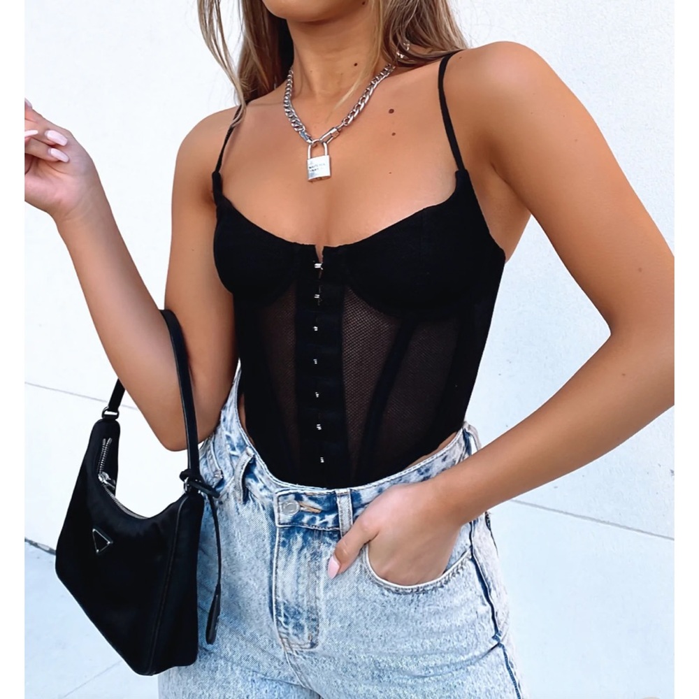 White Fox Boutique Unapologetic Bustier Black